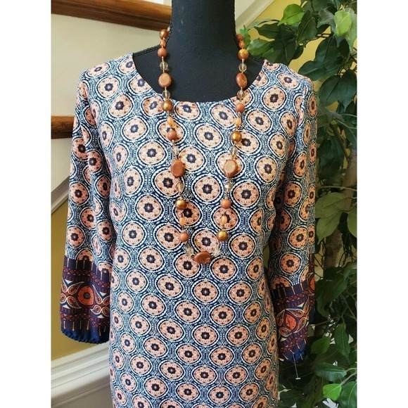 BeBop XL Mini Shift Dress Geometric Print Pullover - Picture 2 of 16